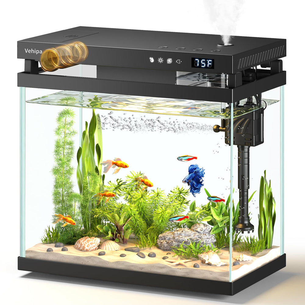 Vehipa aquarium intelligent compact 2,2 L prêt à l'emploi pour bureau
