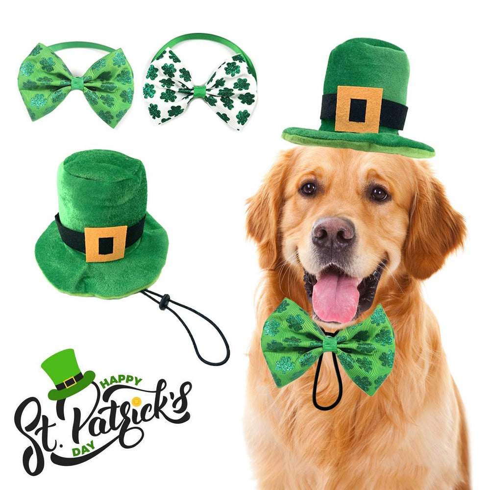 Vehomy chapeau Saint Patrick vert pour chien et chat, photo festive possible