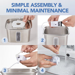 Filtres Veken pour fontaine 95oz, ensemble de 8, filtration efficace