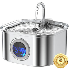 Vekonn fontaine-chat en acier inoxydable assure une hydratation fiable.