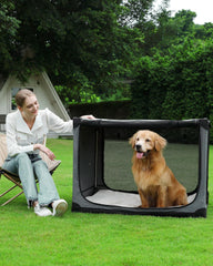 Veraste cage voyage chien, tissu haute densité et maillage robuste