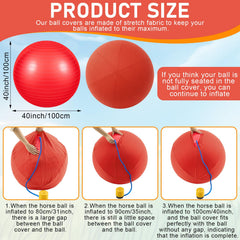 Housse rouge protectrice pour balle VercanMonth et meilleure visibilité pendant l'entraînement.