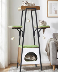 VERSASKY Arbre-chat 46 pouces grand perchoir pour grands félins et détente.