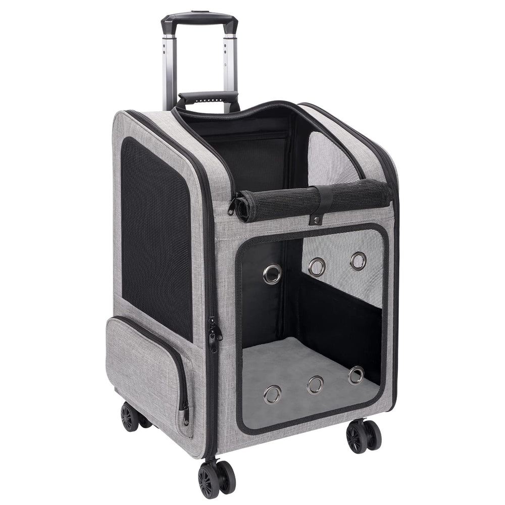VERSMELO Sac à dos pour animaux avec roues, espace généreux pour les trajets.