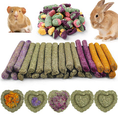 VESPRO baton-herbe-rose : soutien à la mastication et amusement des lapins.