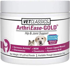 La bouteille Vet Classics ArthriEase-Gold prête au soutien articulaire.