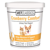 Vet Classics Cranberry Comfort – bouteille et gommes, soutien urinaire pour chiens et chats.
