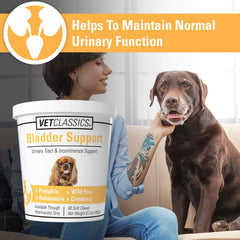 Soutien des voies urinaires pour chien avec Vet Classics, idéal pour les animaux âgés.