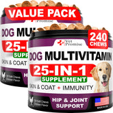Vet Promise multivitamine chien à mâcher lot 2, soutien global et énergie.