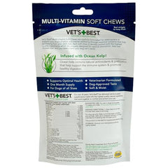 Vet's Best Multivitamine Soft Chews, paquet ouvert, distribution facile.
