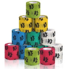 Vet Wrap bandage chien bleu: protège la patte et offre ventilation confortable.