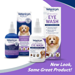 Nettoyage des larmes avec Vetericyn Plus pour yeux propres et nets.