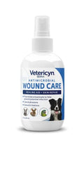 Solution Vetericyn Plus pour le nettoyage des irritations et des plaies chez les animaux.