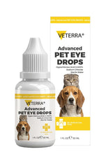 Soin oculaire Veterra, bouteille 1oz prête à l’emploi pour chiens et chats.