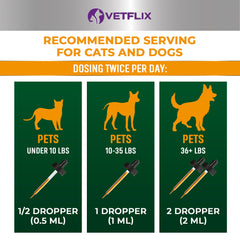 Vetflix Allergie et Immunité – étiquette claire sur l'emballage.