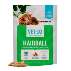 VetIQ Traitement boules poil chat: friandise croquante et crémeuse pour le confort digestif