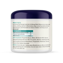 Vetnique Dermabliss lingettes-hydrocortisone soin ciblé et apaisant.