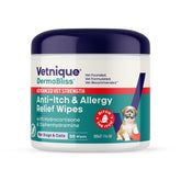 Vetnique Dermabliss lingettes-pattes-relief pour apaiser les démangeaisons.