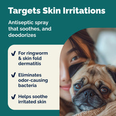 Peau irritée du chien traitée avec Vetnique DermaBliss.
