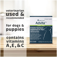 VetOne Advita sachet probiotiques facile à mélanger avec la nourriture.