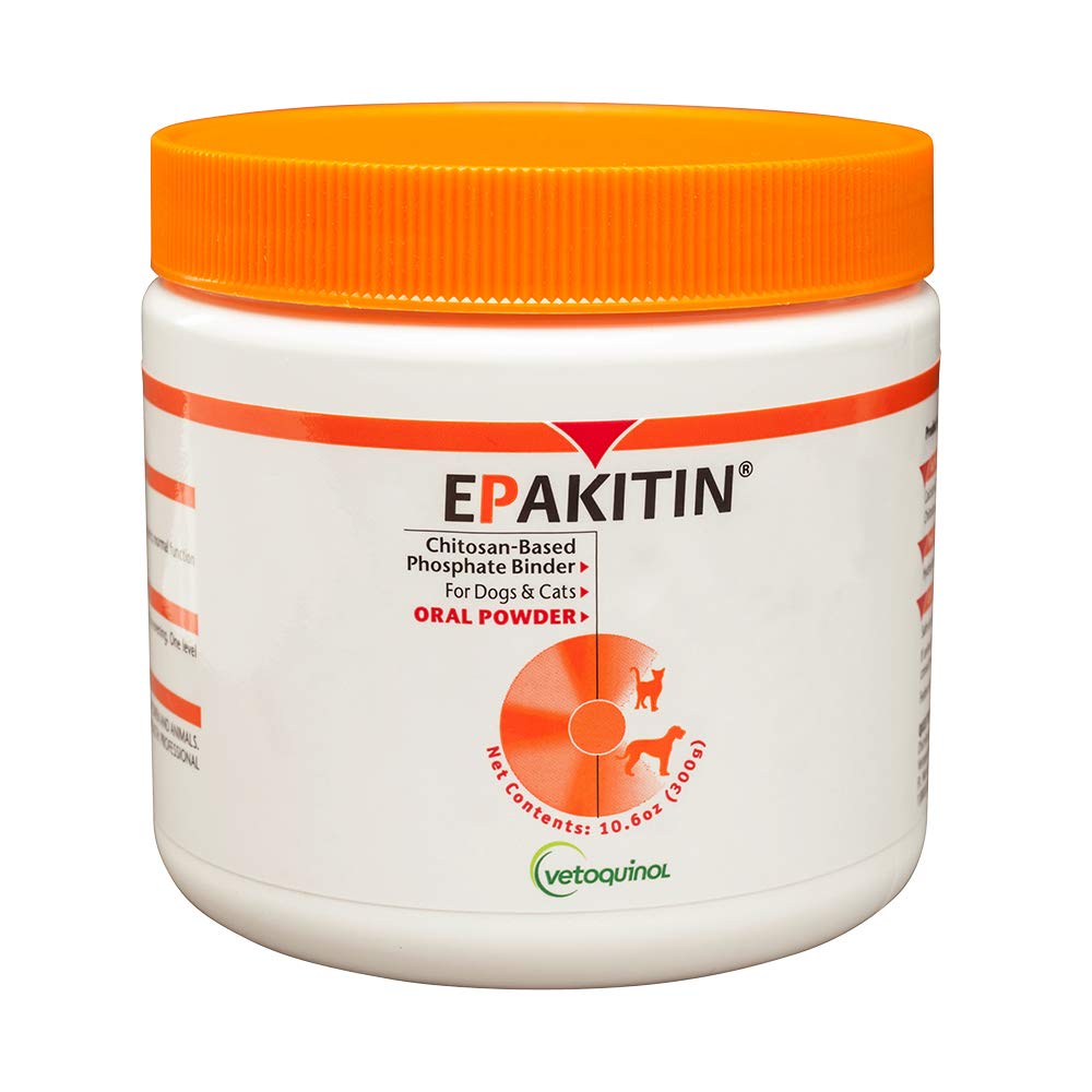 Epakitin en flacon et poudre pour le chat, soutien potentiel rénal.