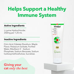Vetoquinol Viralys, seringue d’application lysine, dose recommandée pour chats et chatons