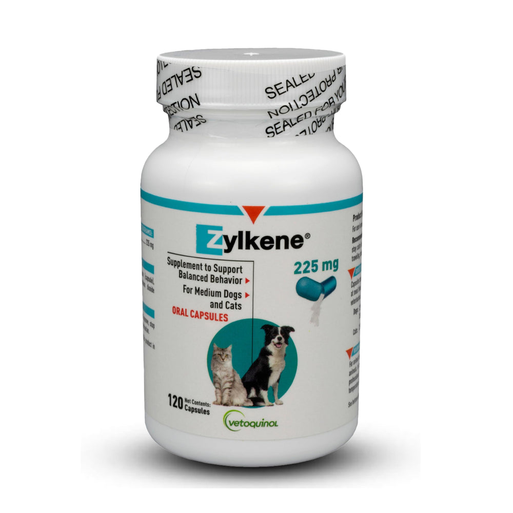 Vetoquinol Zylkene – bouteille 225 mg, soutien quotidien au calme canin.