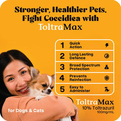 Goût poulet Toltramax, facilitant l’alimentation quotidienne