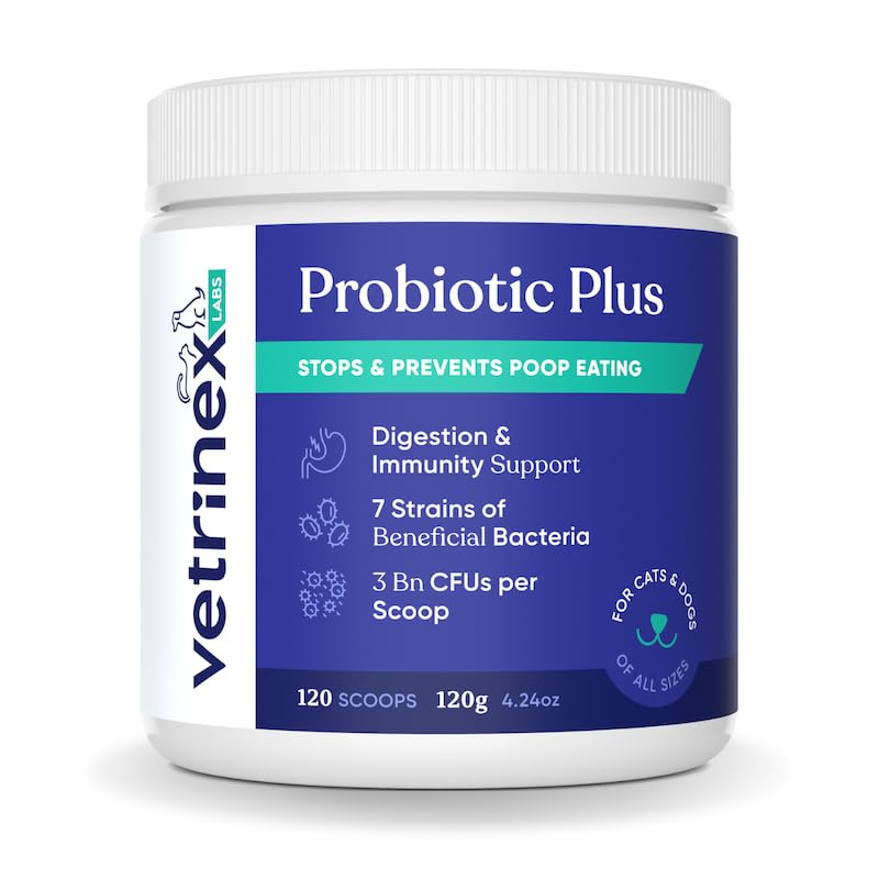 Vetrinex Labs Deterrent Coprophagie Poudre sur la nourriture, réduction possible des crottes ingérées