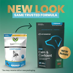 VETRISCIENCE Calm & Confident – bouchées apaisantes pour petits chiens.