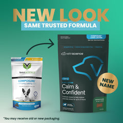 VETRISCIENCE Calm & Confident : bouchées avant les trajets, réduction du stress lors des déplacements.