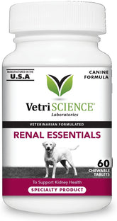 VetriScience Kidney Health, comprimés à croquer pour chien, soutien rénal potentiel et hydratation.