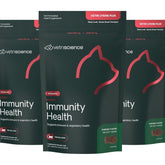 VetriScience Lysine Immunity Health Chews – emballage pratique pour l’usage quotidien.
