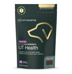 VetriScience UT Health Chews, sachet-ouvert: soutien urinaire pour chiens actifs.