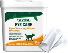 Vet's Best Eye Wipes nettoie les sécrétions oculaires du chien en douceur.