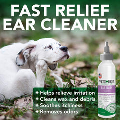 Vet's Best kit oreilles – composants du duo lavage et séchage.