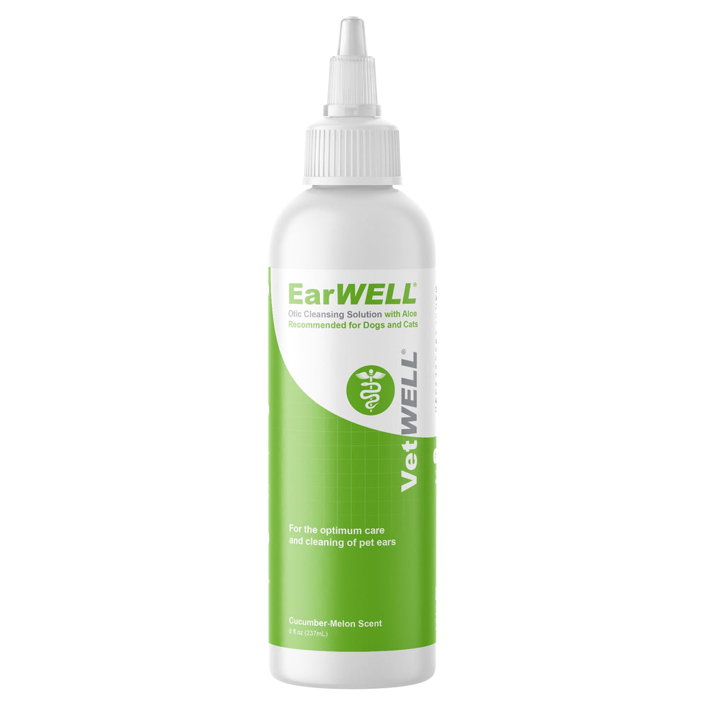 VetWELL nettoyant-oreilles flacon versement pour usage quotidien des animaux