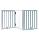 Barrière VEVOR en bois blanc 60 po, allie sécurité et élégance dans le salon.