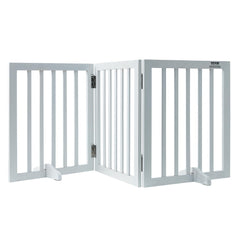 Barrière VEVOR en bois blanc 60 po, allie sécurité et élégance dans le salon.