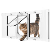 Chatière VEVOR pour fenêtre avec ouverture ajustable 31-36 pouces et accès pratique pour le chat.