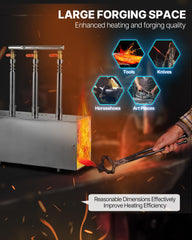 VEVOR Forge Propane Portable: bruleurs reglables assurant chaleur precise.