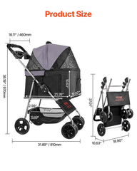 VEVOR Poussette Animal: toile Oxford 600D pour confort et durabilité