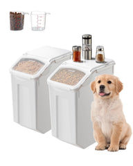VEVOR riz - Conteneur 4,5 gallon avec roues pour déplacement facile.