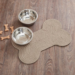 Tapis VHC Brands pour repas d'animaux, motif os, usage intérieur pratique
