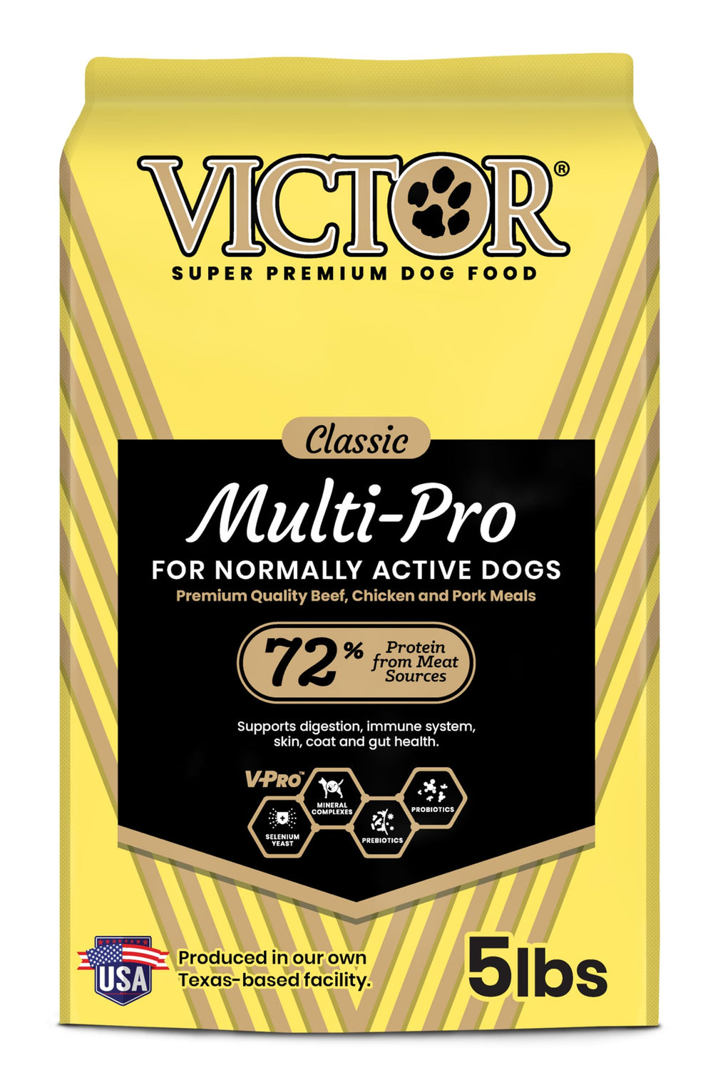 VICTOR Multi-Pro Sec: sac de nourriture sèche pour chien, 5 lb, énergie soutenue.