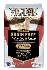 Nourriture Victor premium haute protéine pour chien actif.