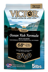 VICTOR Select Ocean Poisson Formule Saumon sac: croquettes riches en oméga-3 pour la peau.