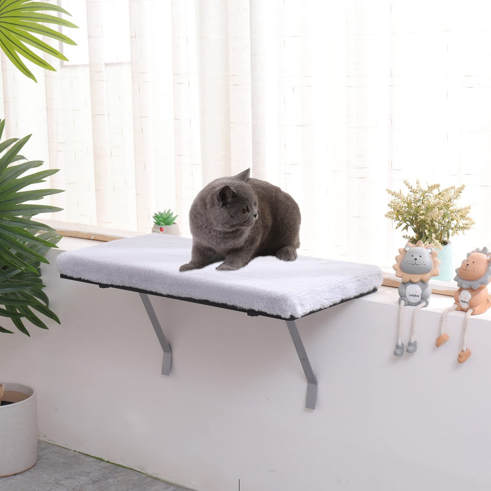 VIPACE Perchoir Chat Fenêtre – matelas mémoire pour repos moelleux en plein soleil.