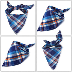 Bandana triangle VIPITH pour chien, motif plaid tendance, idéal pour photos.
