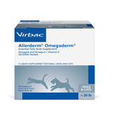 Virbac ALLERDERM OMEGADERM – la bouteille liquide soutient la barrière cutanée.